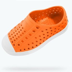 Native orange slip on shoes size 4